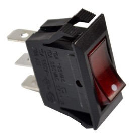 HQRP Red Lighted Rocker Switch ON OFF Compatible with Great Northern Princeton Popper Popcorn Machine NF1044