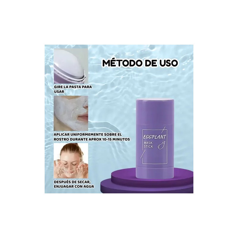 Mascarilla Facial En Barra Extracto Te Verde Berenjena
