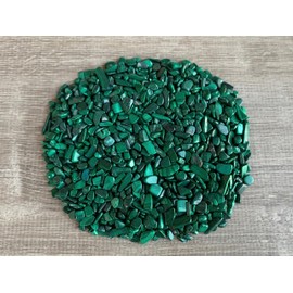 Wholesale Natural Semi Tumbled Malachite Gemstone Chips, Crushed Mini Crystals, Undrilled Crystal Chips (Malachite, 1 Pound)