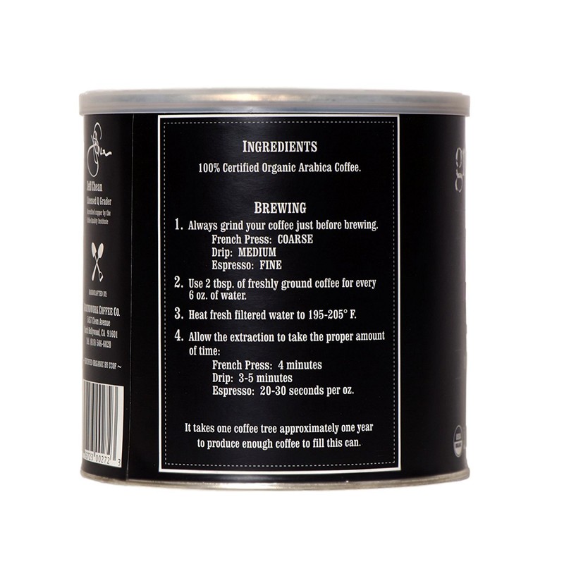 Groundwork Organic Whole Bean Light Roast Coffee, Angel City, 16