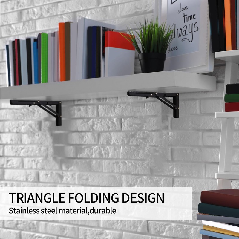 Folding Console Heavy Duty Pack of 2 Folding Shelf Brackets