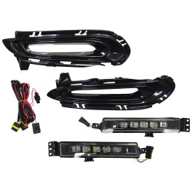 YLT AUTO For Honda HRV 2016-2018 16 LED DRL Fog Lights Lamps Double Colors w/ turn signal