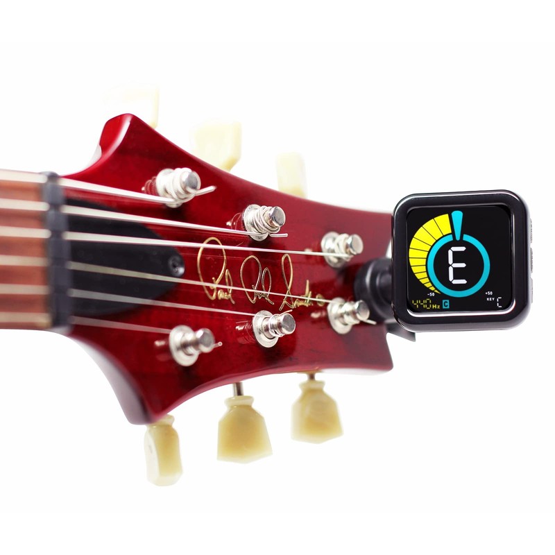 KLIQ UberTuner-Max, USB-Rechargeable Clip-On Tuner for Guitar, Bass, Violin, Ukulele