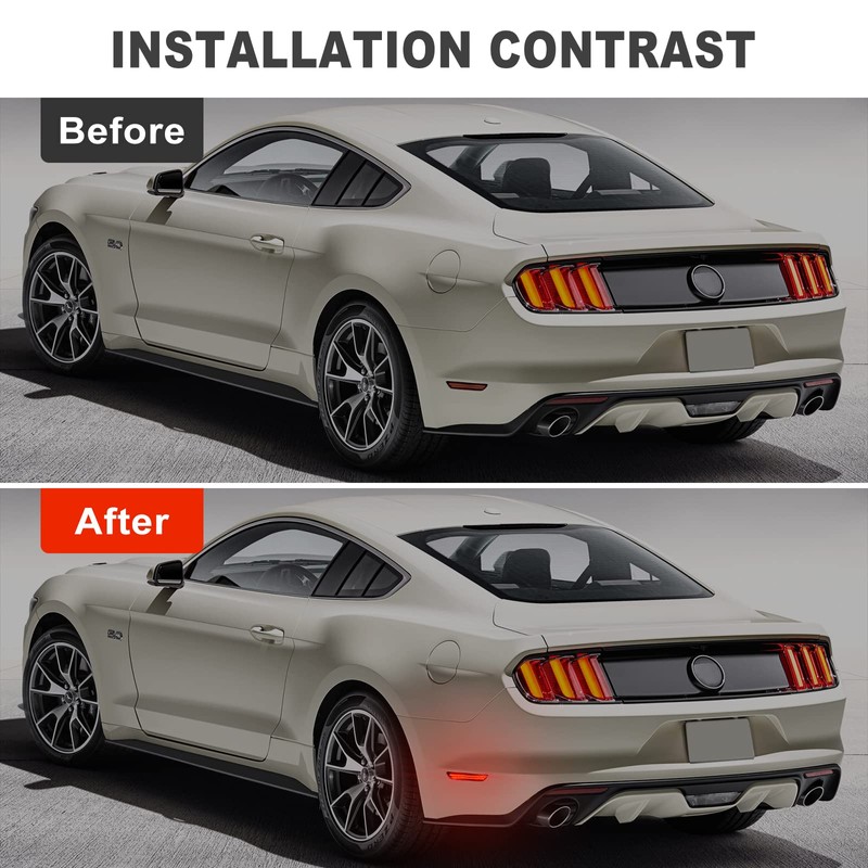 NEIFILES LED Side Marker Lights Compatible with Ford Mustang 2015-2023