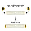 TOPWAY Stretch Film Dispenser Wrapper with Brake 4 Pack, Manual