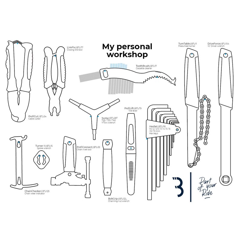 Bbb Cycling ComboStar BTL-28C Cycling Bike Combination Set Hex and
