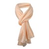 TigerTie Women's Satin Scarf Salmon Orange Patterned Size 155 cm