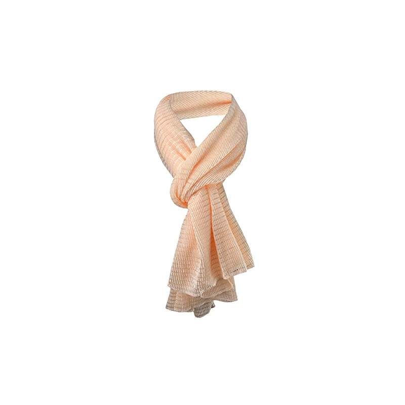 TigerTie Women's Satin Scarf Salmon Orange Patterned Size 155 cm