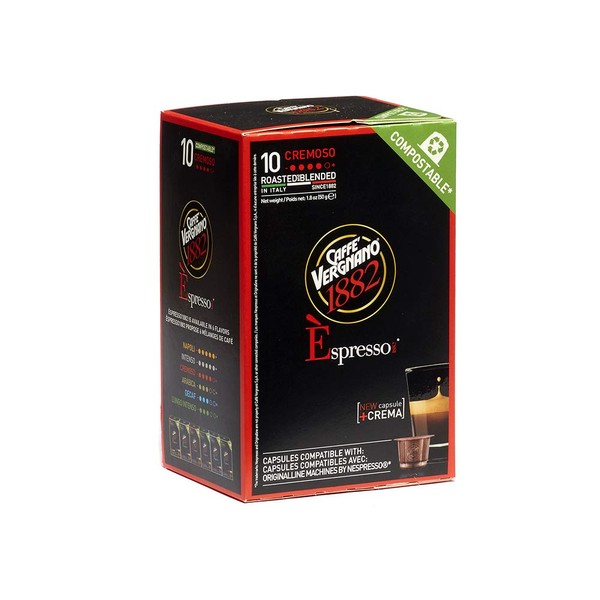 Caffe Vergnano Cremoso Capsules Compatible with Original Line Machines By