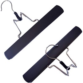 2 Pcs Hair Extensions Hanger or Wig Storage Holders - Anti - Slip Stickered Hangers for Hairpieces and Wigs in Black (Wooden Material)