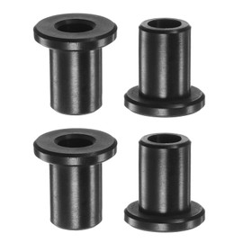 HARFINGTON 4pcs Flanged Sleeve Bearings 10.5mm Bore 16mm OD 26mm Length Nylon Bushings for Shaft, Black