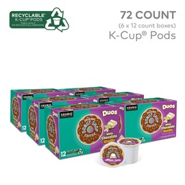 The Original Donut Shop Duos White Chocolate + Vanilla, Keurig Single Serve K-Cup pods, 72 Count