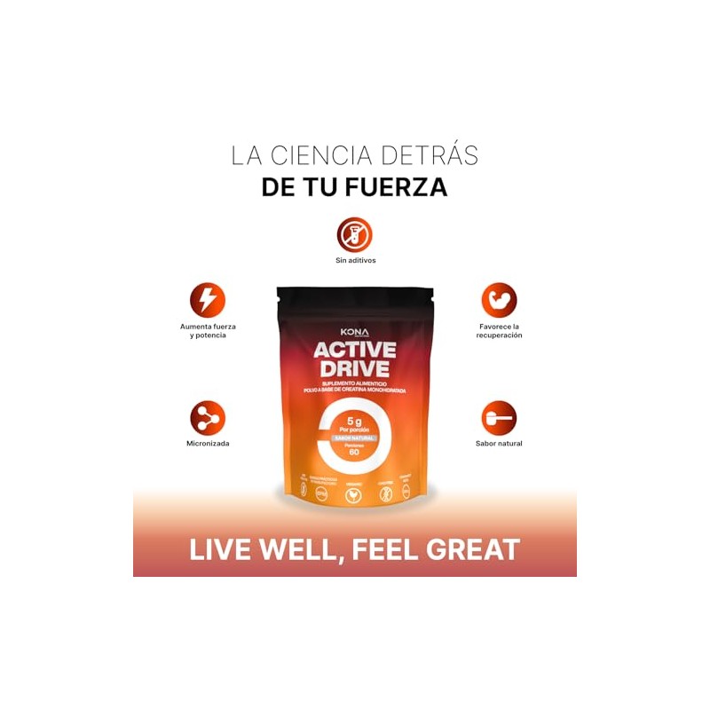 Active Drive Creatina Monohidratada Micronizada | Suplemento en Polvo de