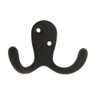 Aretro Hooks Hangers, Double Vertical Heavy Duty, Matt Black, Robe