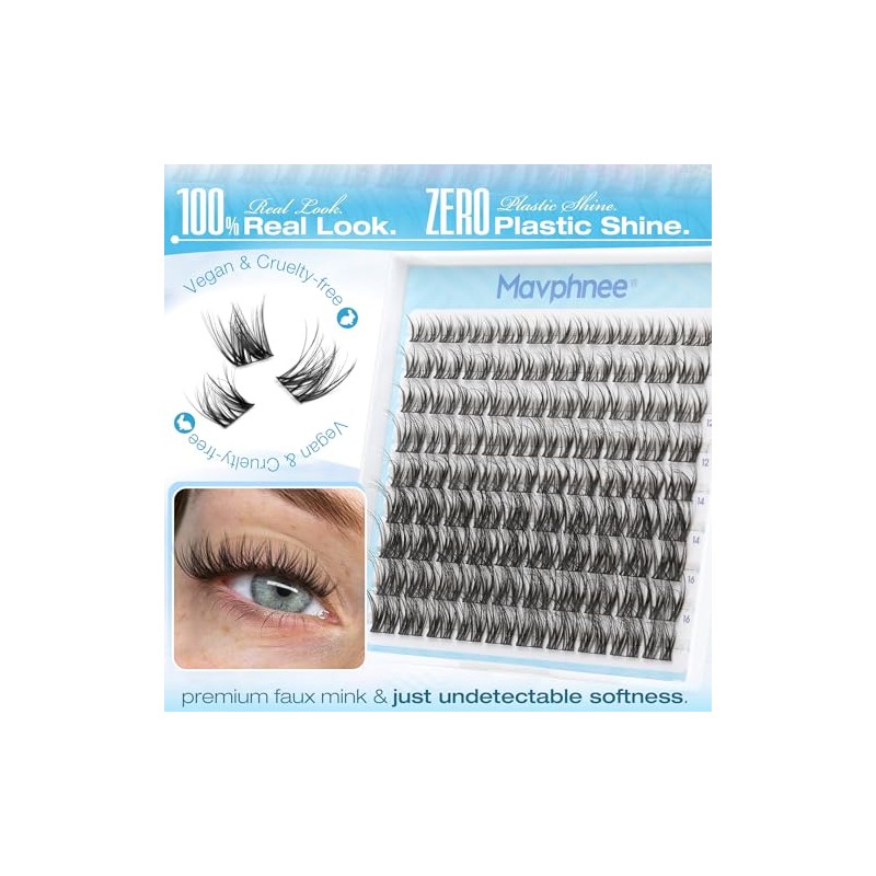 Spider Lash Clusters Fluffy Eyelash Extensions Wispy Individual Lashes Natural