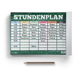 itenga Stundenplan DIN A4 als Block 25 Blatt Stundenplanblock stundenpläne (Formeln)