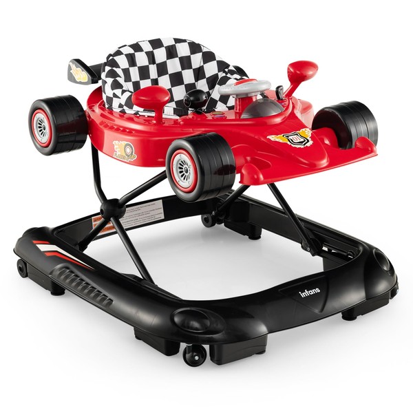 INFANS Foldable Baby Walker, 3 in 1 Toddler Activity Center