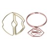 100pcs Metallic Paper Clips Lips Diamond Rings Shape Nonslip Portable