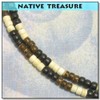 Native Treasure - 18" Black, Brown, Cream Wood Coco Bead