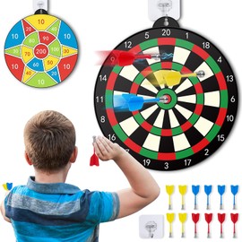 HappyKidsClub Toys for 3-12 Year Old Boys, Kids Dart Board Set Boys Toys Age 3 4 5 6 7 8 9 Birthday Present for 3 4 5 6 7 8 9 Year Old Boy Gifts for 4-12 Year Old Boys Indoor Games