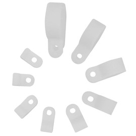 XINGYHENG 225pcs 9 Size White Nylon R-Type Cable Clamp Fastener Assortment Kit for (1/8, 3/16, 1/4, 5/16, 3/8, 1/2, 5/8, 3/4, 1) Inch Dia Wire Tube (Plastic Wire Cord Clip Fixer)