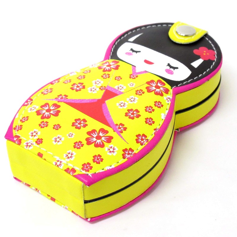 Nail Care 6 Piece Set Kokeshi Wind with Case (Yellow)