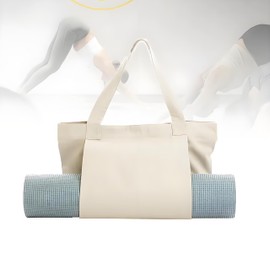 Yoga Bag with Yoga Mat Carrier, Large Pilates Tote Bag with Pocket Canvas Shoulder Bag for Gym, Pilates, Office, Travel, Beach.