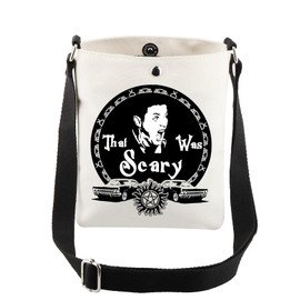 AKTAP Winchesteer Brothers Merch Gift That Was Scary Crossbody Bag Movies Quote Messenger Bag for Natural TV Show Fans Gift (Scary Crossbody Bag)