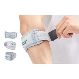 Healthcare World Tennis Elbow Brace - Adjustable Forearm Strap for Golfer's Elbow, Tendonitis, Arthritis - Compression Support Band for Sports and daily work - Breathable, Lightweight