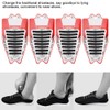 80pcs Silicone Lazy Shoelaces Elastic Black No Tie Shoe Laces