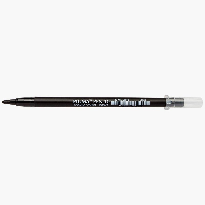 SAKURA PIGMA SENSEI 10 PEN BLACK 1.0MM BOLD TIP -