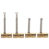 Eujgoov 4pcs Bass String Saddle Brass Bridge Set Kit Replacement