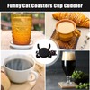 Funny Animals 3D Print Cat Coasters,Creative Cat Drinks Coaster 3D