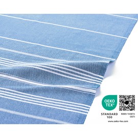 Fit-Flip Hammam towel - Beach towel XXL made from 100% recycled cotton - Quick-drying Turkish hammam beach towels, fouta, pestemal Turkish towels ideal as a Turkish blanket – Blue – 100x200cm Sultan