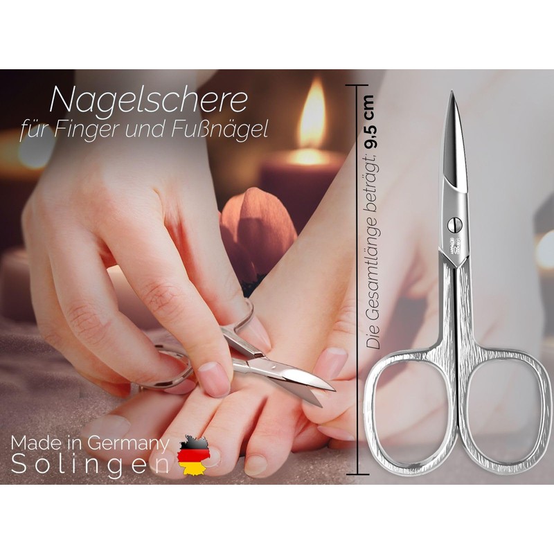 Professional Nail Scissors from Solingen - Premium Quality with Curved