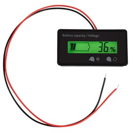 Battery Statue Indicator,Tangxi DC 6-70V Battery Capacity Voltage Meter with Connecting Cable Electric Detector Reader with LCD Waterproof Screen with Green Backlit