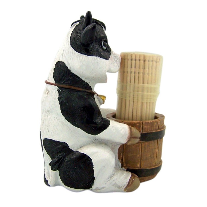 Cow Toothpick Holder Set Decorative Country Kitchen Decor Figurine