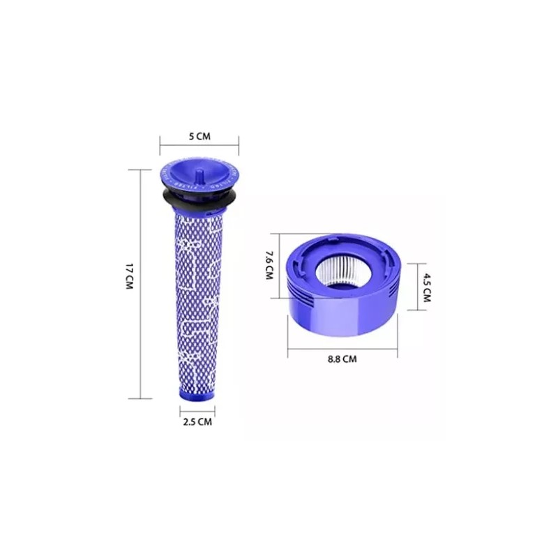 Meiso Paquete De 4 Filtros Para Dyson V7, V8 Animal