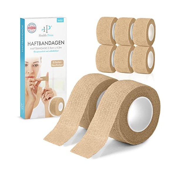 Fingerpflaster Selbsthaftend - 8x Pflaster Rolle (2,5cm x 4,5m) -