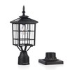 Kemeco ST4224Q-A Solar Post Light Outdoor, Landscape Led Squared Frame