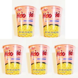 Hao Hao Hot-Sour Shrimp Instant Noodles, 2.5 oz Cup, Pack of 5
