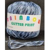 Rainbow glitter print on 25 gram ball colour cloud grey