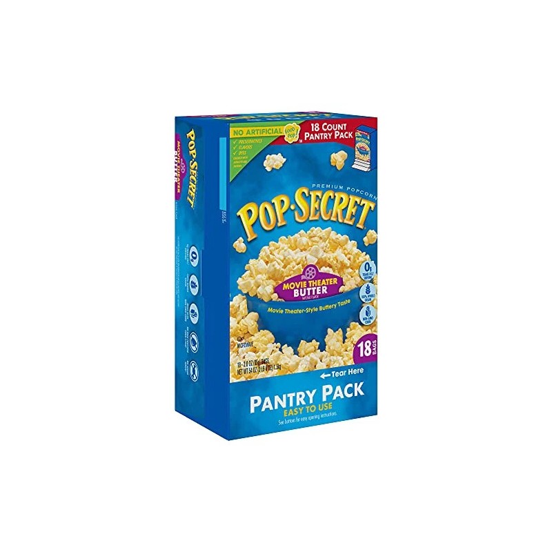Pop Secret Movie Theater Butter Popcorn 36 Bags Microwave Snack