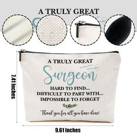 Surgeon Gift Makeup Bag, Surgical Tech Gifts Cosmetic Bags Surgeon Surgery Doctor Nurse Inspirational Gift, Christmas Birthday Friendship Gifts for Women Girls Friends