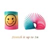 SHATCHI 12 Mini Rainbow Smiley Face Springs Slinky Pinata Party