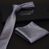 GUSLESON - Conjunto de corbata y pañuelo de 2.4 pulgadas