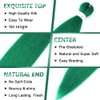 Umylar Green Braiding Hair Extensions 32 '' Pre stretched Braiding