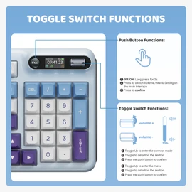 KZZI Z98 Creamy Keyboard, Wireless Mechanical Keyboard with Smart Display & Knob, Tri-Mode Connection