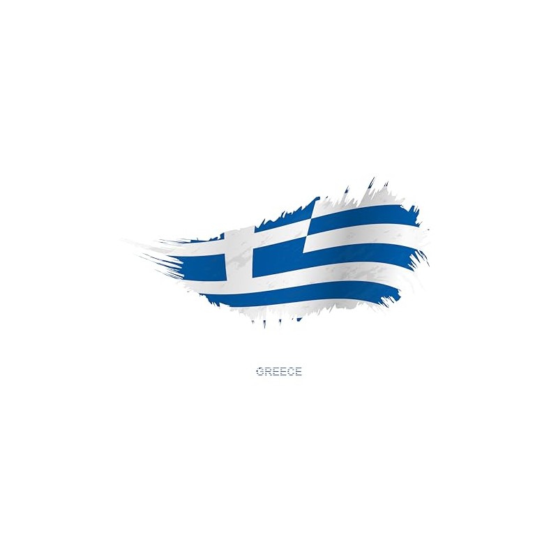 2 x Sticker Flag Greece "Airbrush" 8 x 5 cm