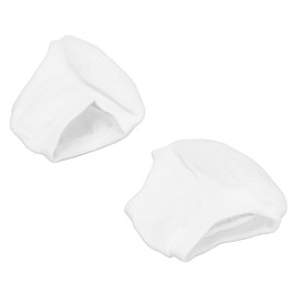 Moisturising Socks, 4 Pairs of Ventilated Gel for Dry Cracked Heels, Spa Gel Socks, Moisturising Gel Heel Cuffs, Prevent Foot Chafing, Comfortable (White)